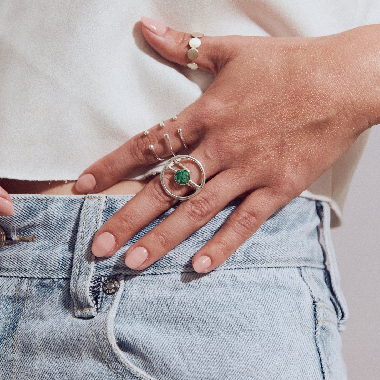 Anillo Eclipse y Esmeralda