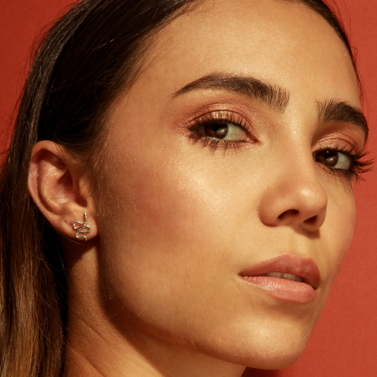 Aretes Mamba plata 950