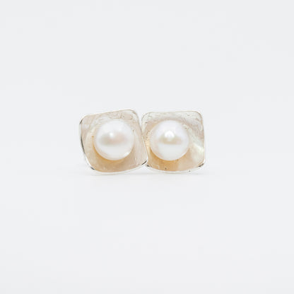 Topo cuadrado Plata 950 perla redonda (M)