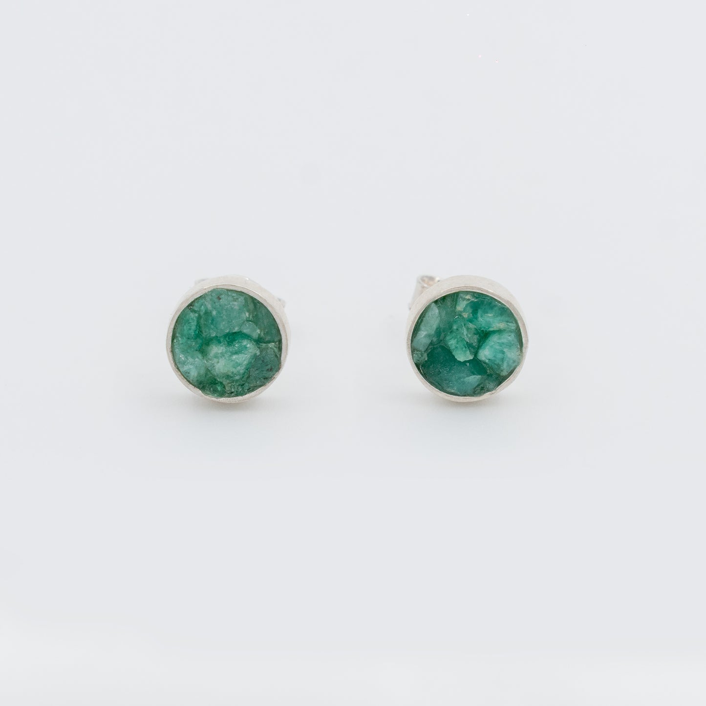 Arete topo circulo S Plata 950 y Esmeraldas