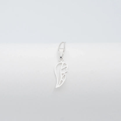 Silver 950 Virgin Mary silhouette pendant, handcrafted with a minimalist design.