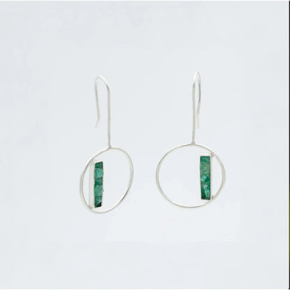 Esmeraldas Colombianas y Plata 950 reciclada.