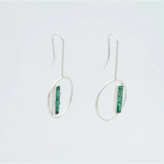 Esmeraldas Colombianas y Plata 950 reciclada