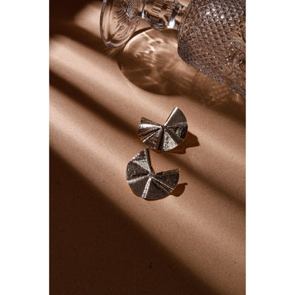 Aretes Pacman martillados Plata 950